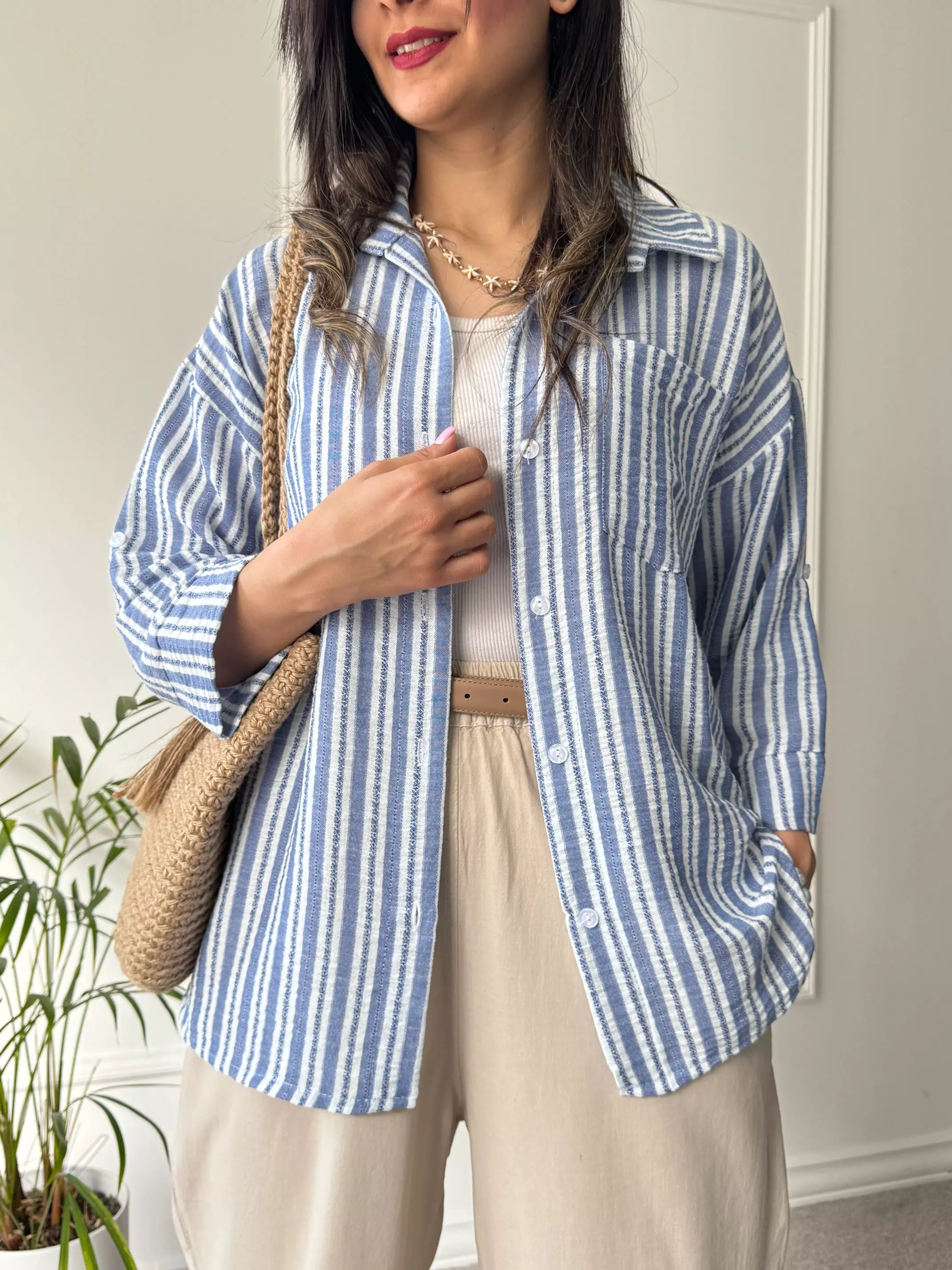 مانتو شومیزی راه راه یاس